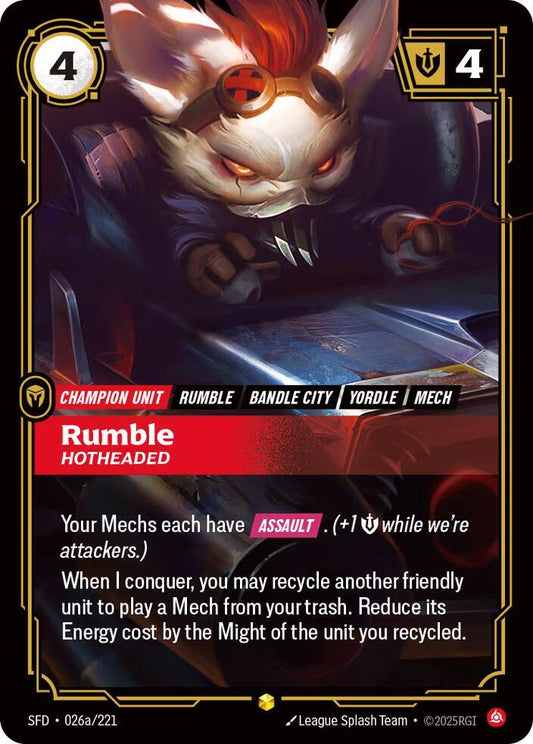 Rumble - Hotheaded - 026a/221 - Showcase