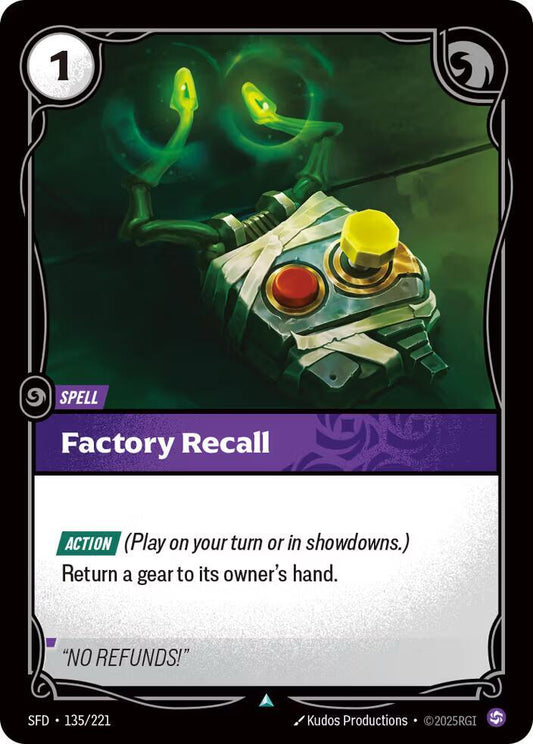 Factory Recall - 135/221 - Uncommon