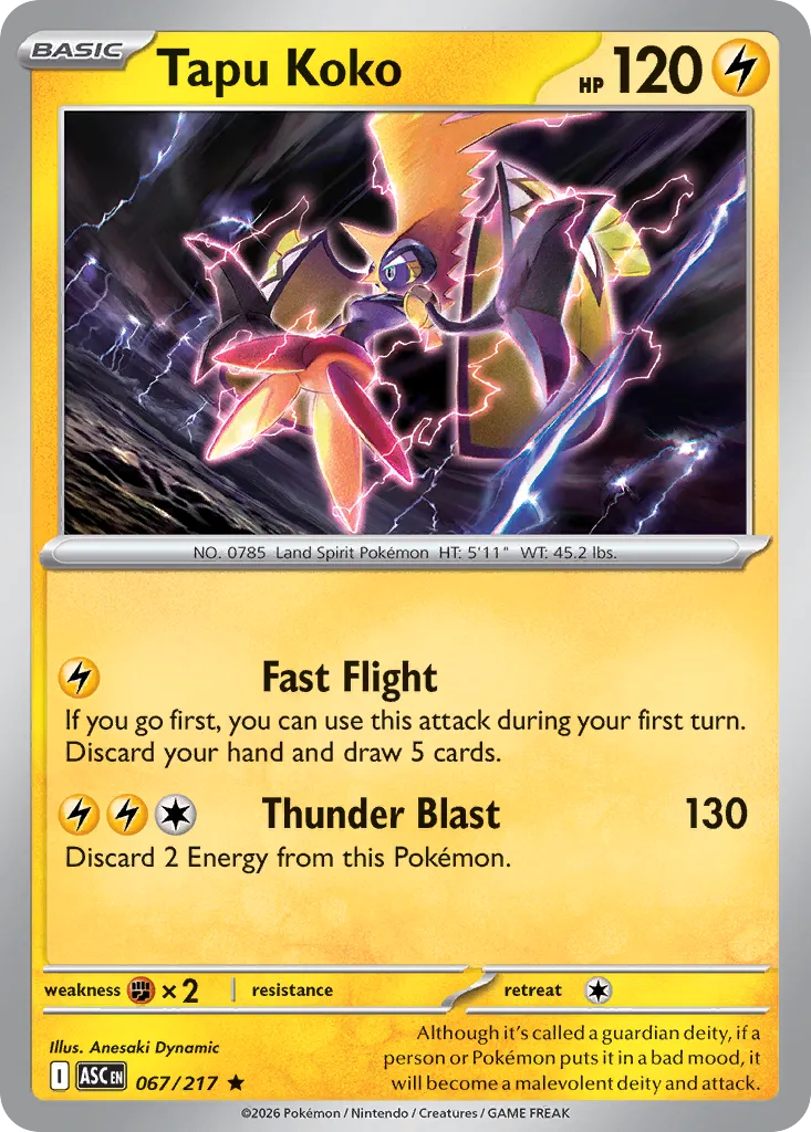 Tapu Koko - 067/217 - Rare