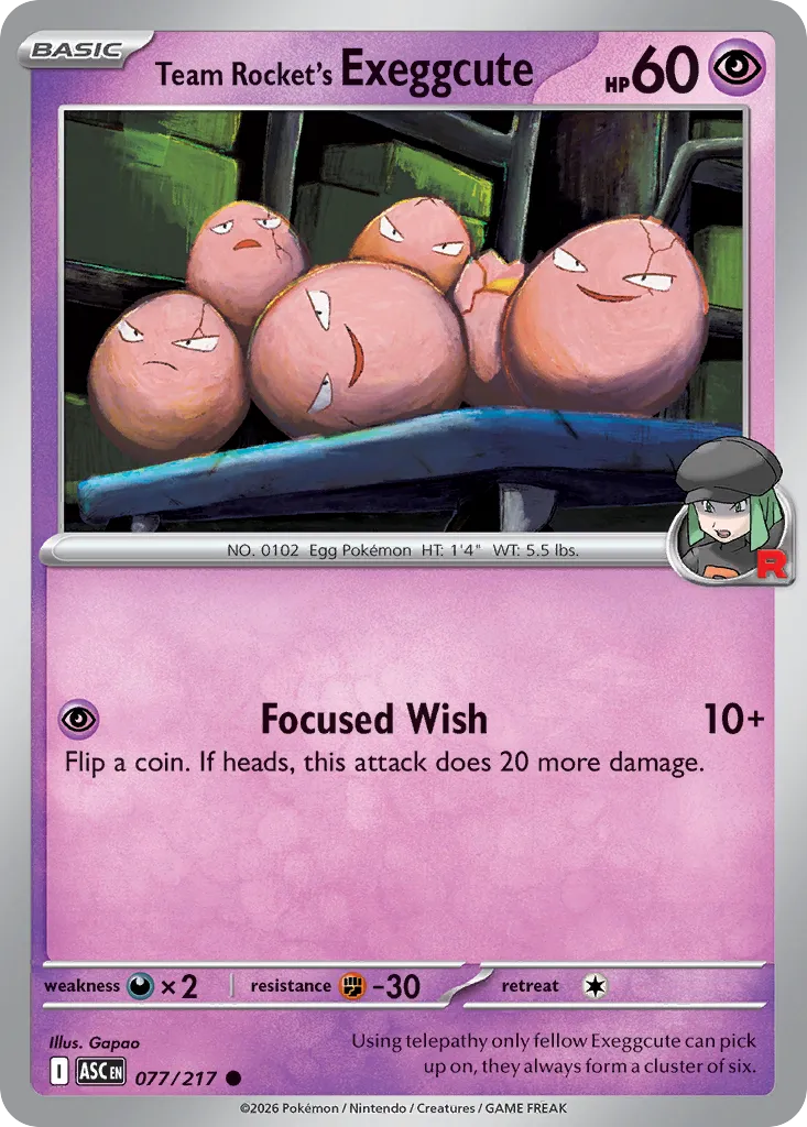 Team Rocket's Exeggcute - 077/217 - Common