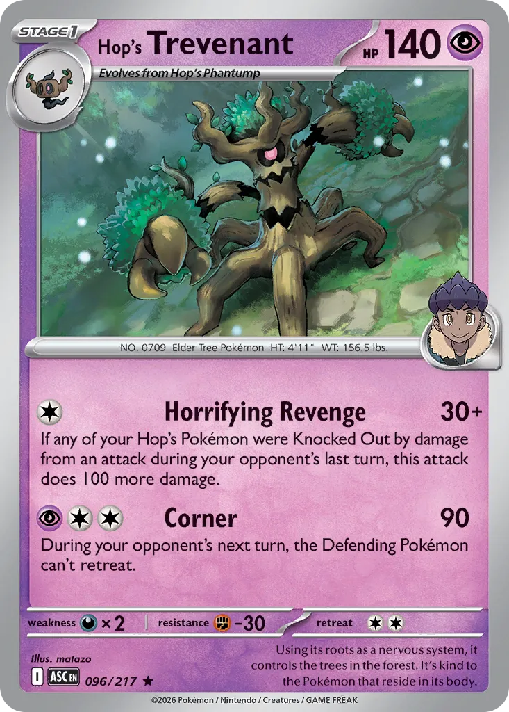 Hop's Trevenant - 096/217 - Rare