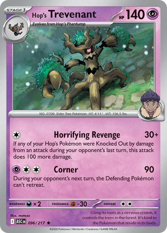 Hop's Trevenant - 096/217 - Rare