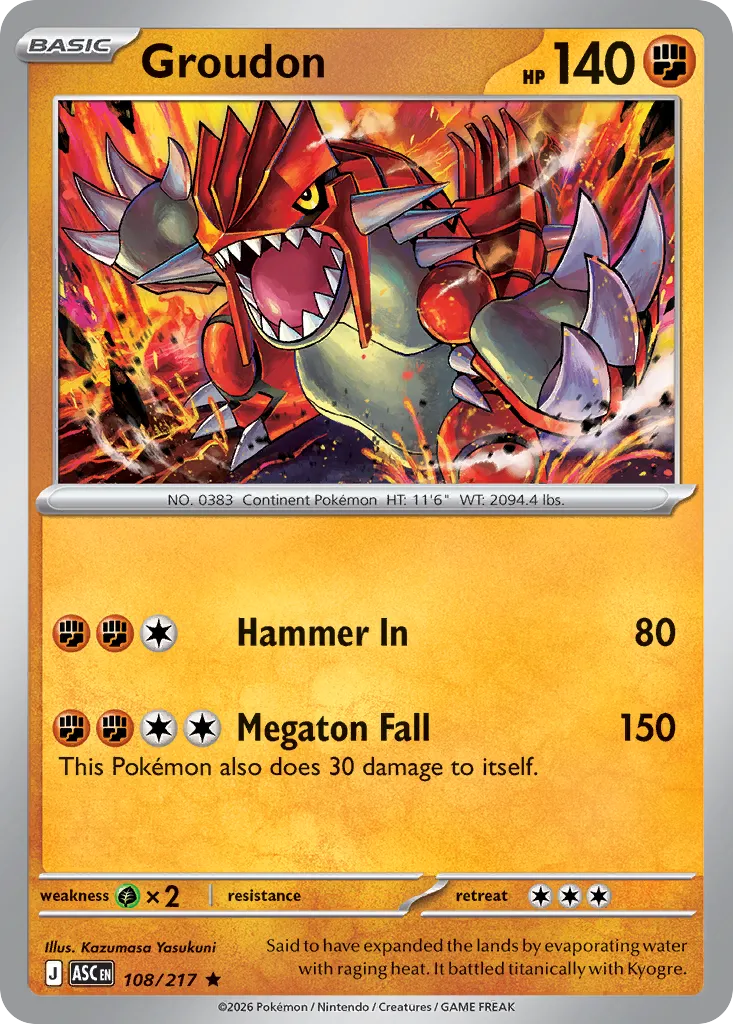 Groudon - 108/217 - Rare