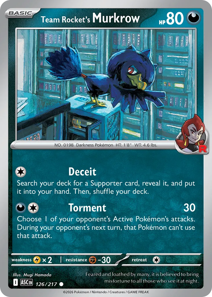 Team Rocket's Murkrow - 126/217 - Common