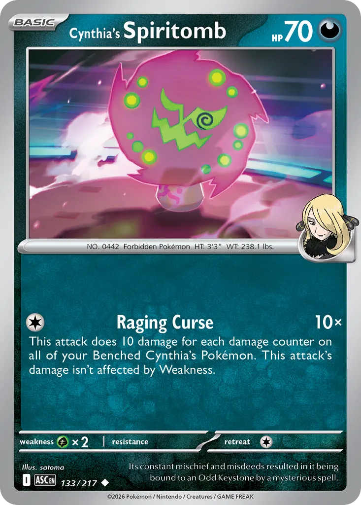 Cynthia's Spiritomb - 133/217 - Uncommon