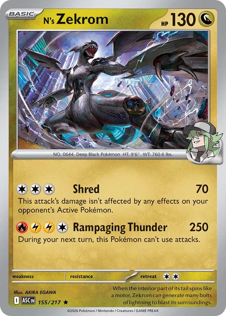 N's Zekrom - 155/217 - Rare