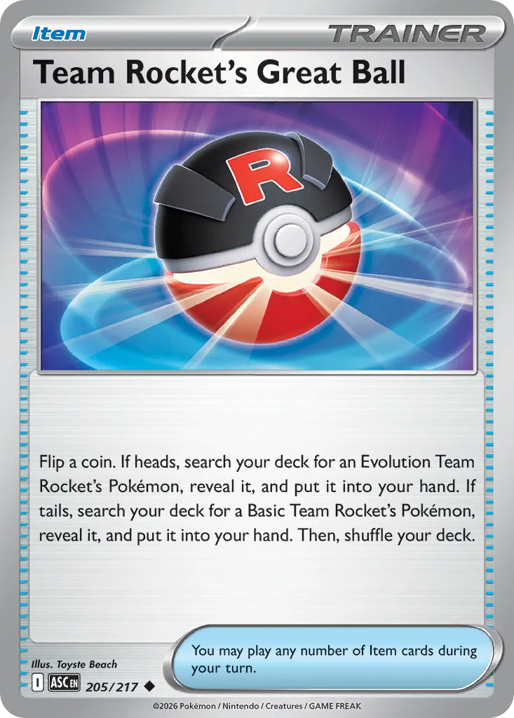 Team Rocket's Great Ball - 205/217 - Uncommon