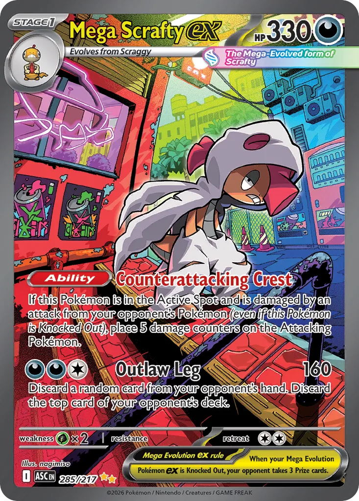 Mega Scrafty ex - 285/217 - Special Illustration Rare