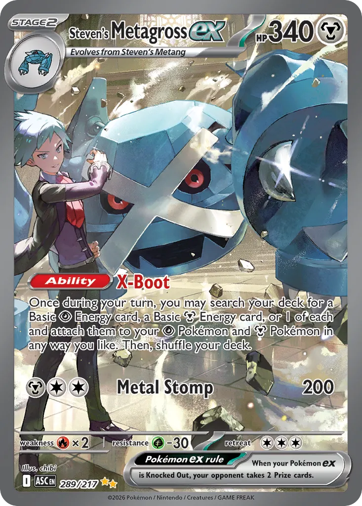 Steven's Metagross ex - 289/217 - Special Illustration Rare