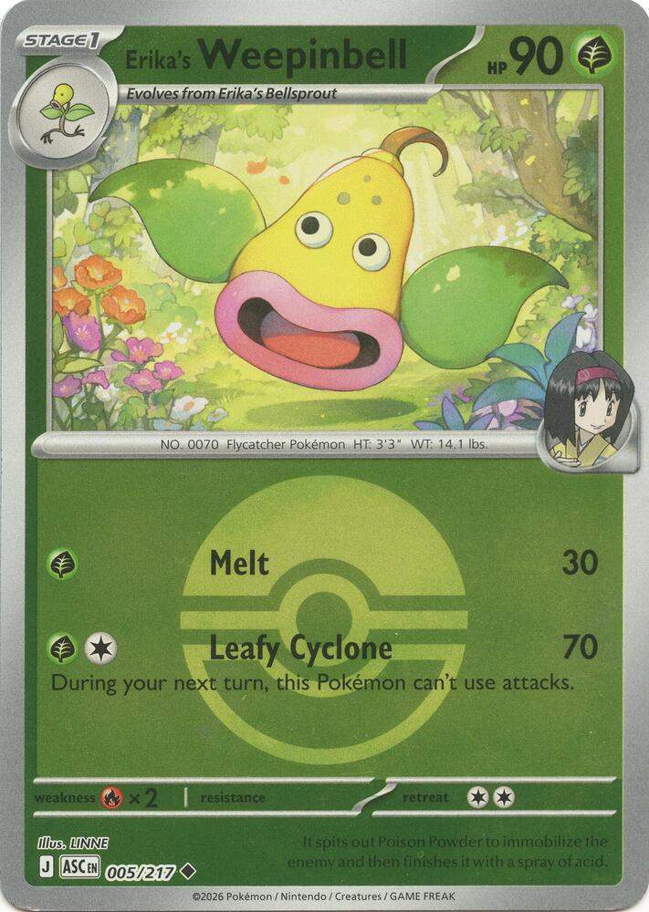 Erika's Weepinbell (Poke Ball) - 005/217 - Uncommon