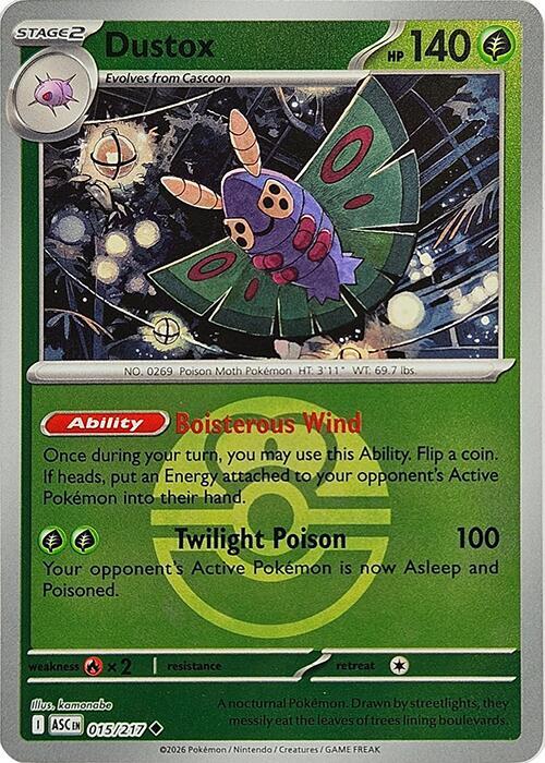 Dustox - 015/217 (Love Ball) - 015/217 - Uncommon