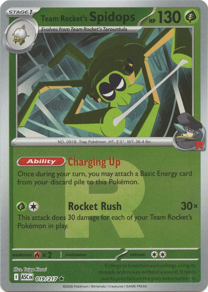 Team Rocket's Spidops (Team Rocket) - 019/217 - Rare