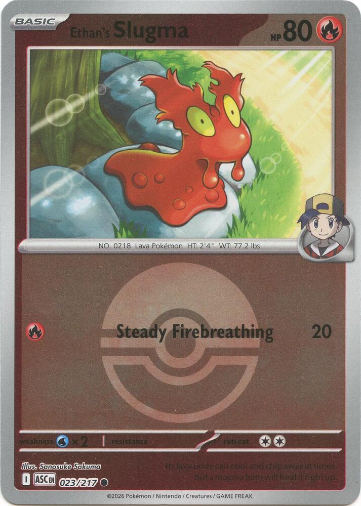 Ethan's Slugma (Poke Ball) - 023/217 - Common