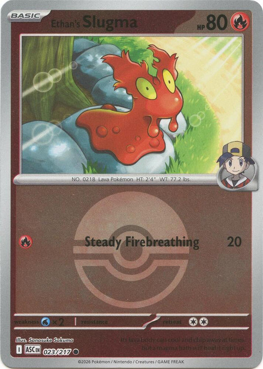 Ethan's Slugma (Poke Ball) - 023/217 - Common