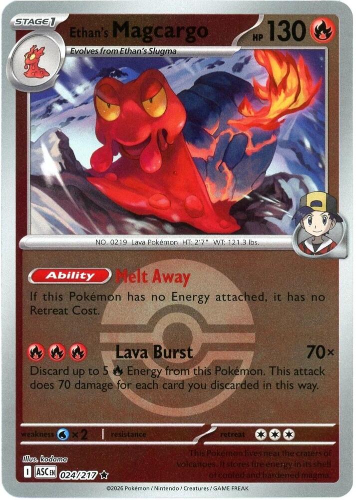 Ethan's Magcargo - 024/217 (Poke Ball) - 024/217 - Rare