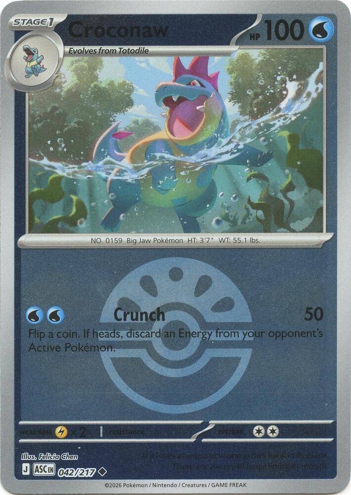 Croconaw (Friend Ball) - 042/217 - Uncommon