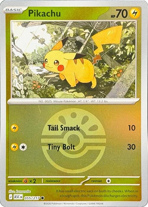 Pikachu (Friend Ball) - 055/217 - Common