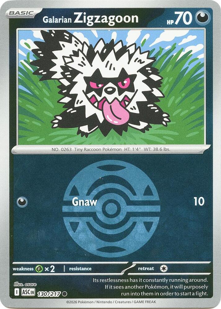 Galarian Zigzagoon (Dusk Ball) - 130/217 - Common