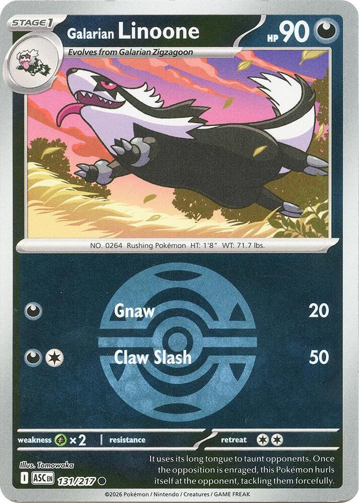 Galarian Linoone (Dusk Ball) - 131/217 - Common
