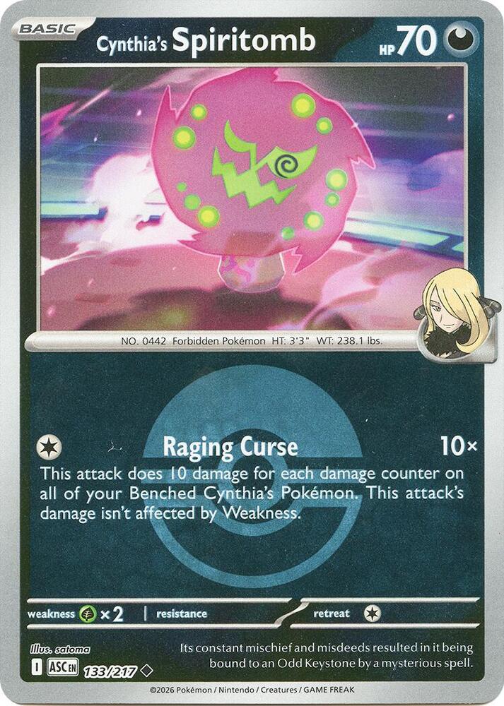 Cynthia's Spiritomb - 133/217 (Poke Ball) - 133/217 - Uncommon