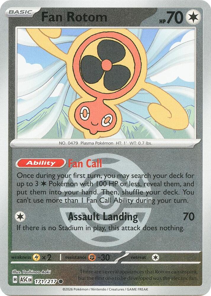 Fan Rotom - 171/217 (Dusk Ball) - 171/217 - Common
