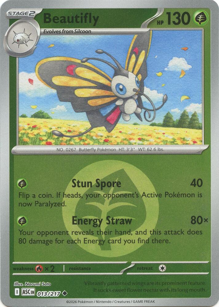Beautifly - 013/217 (Energy Symbol Pattern) - 013/217 - Uncommon