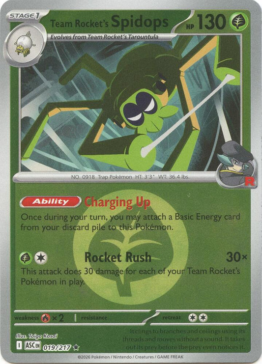 Team Rocket's Spidops (Energy Symbol Pattern) - 019/217 - Rare