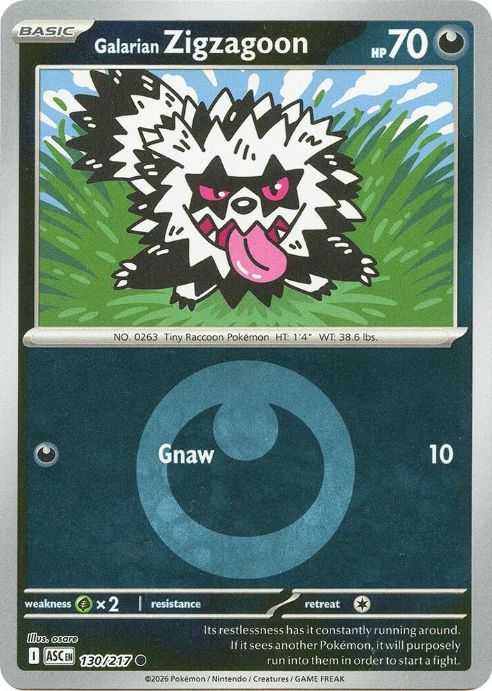 Galarian Zigzagoon (Energy Symbol Pattern) - 130/217 - Common