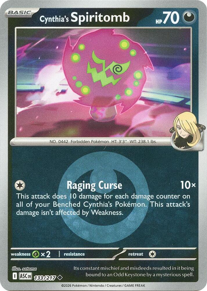 Cynthia's Spiritomb - 133/217 (Energy Symbol Pattern) - 133/217 - Uncommon