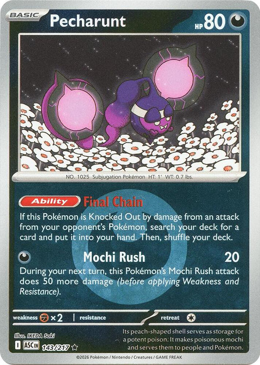 Pecharunt (Energy Symbol Pattern) - 143/217 - Rare