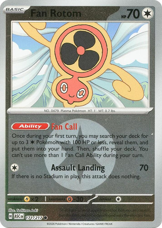 Fan Rotom - 171/217 (Energy Symbol Pattern) - 171/217 - Common