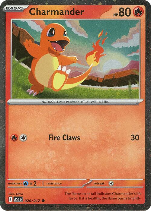 Charmander - 020/217 (Cosmos Holo) - 020/217 - Common