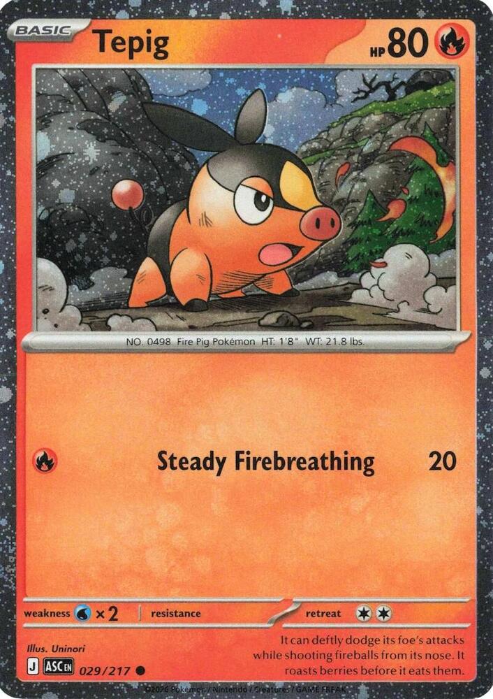Tepig - 029/217 (Cosmos Holo) - 029/217 - Common