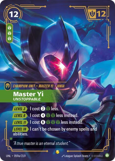 Master Yi - Unstoppable - 059a/219 - Showcase