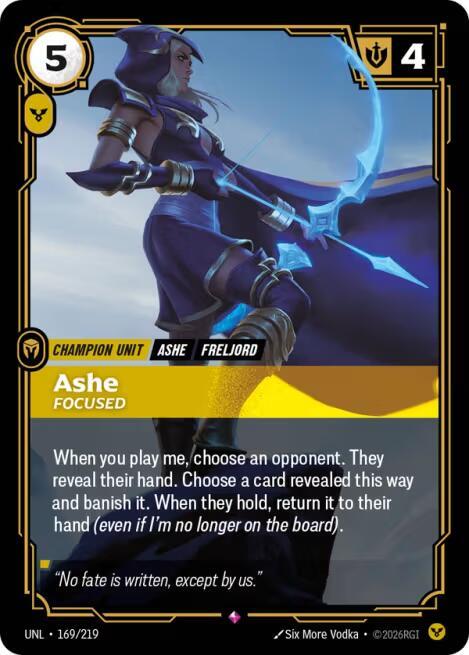 Ashe - Focused - 169/219 - Rare