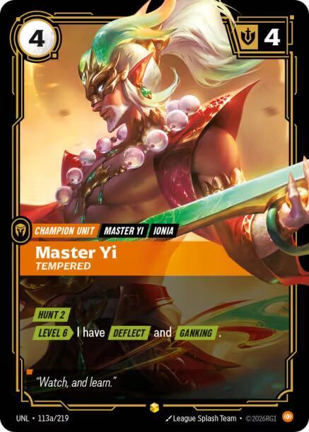 Master Yi - Tempered - 113a/219 - Showcase