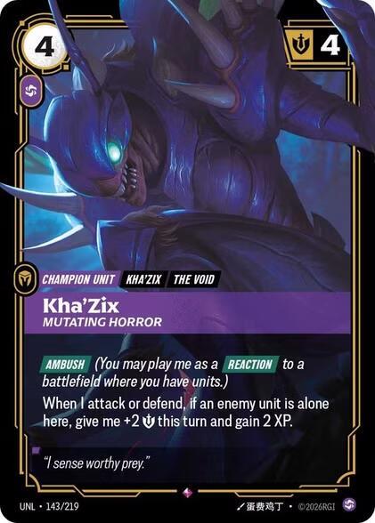 Kha'Zix - Mutating Horror - 143/219 - Rare