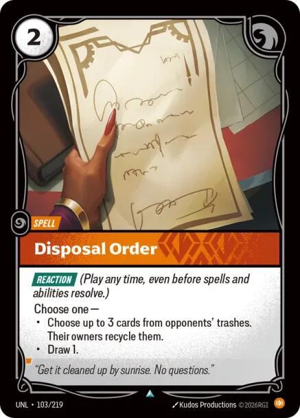 Disposal Order - 103/219 - Uncommon