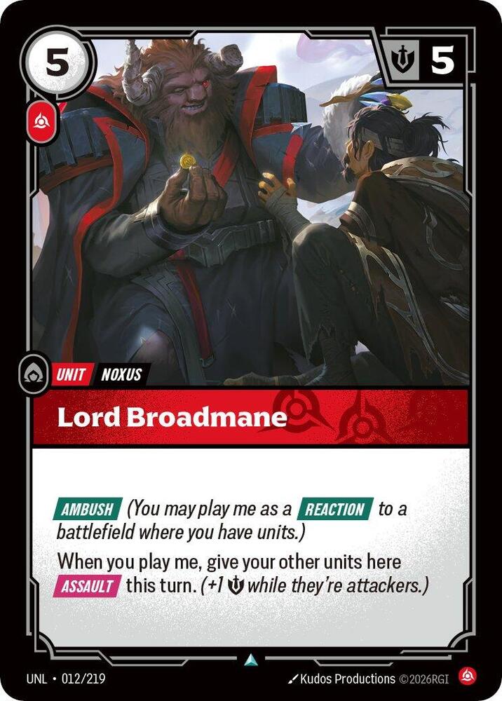 Lord Broadmane - 012/219 - Uncommon