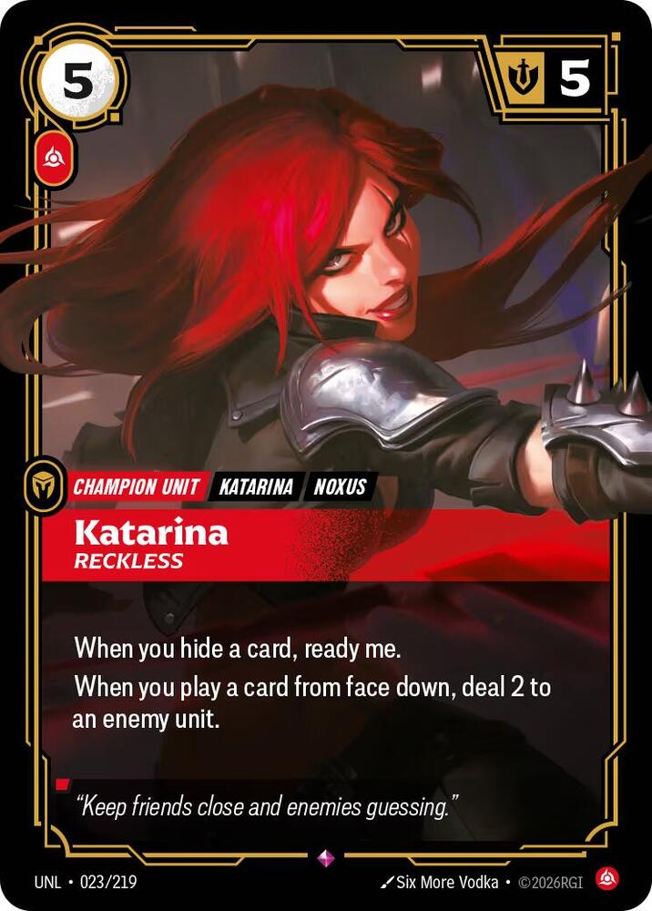 Katarina - Reckless - 023/219 - Rare