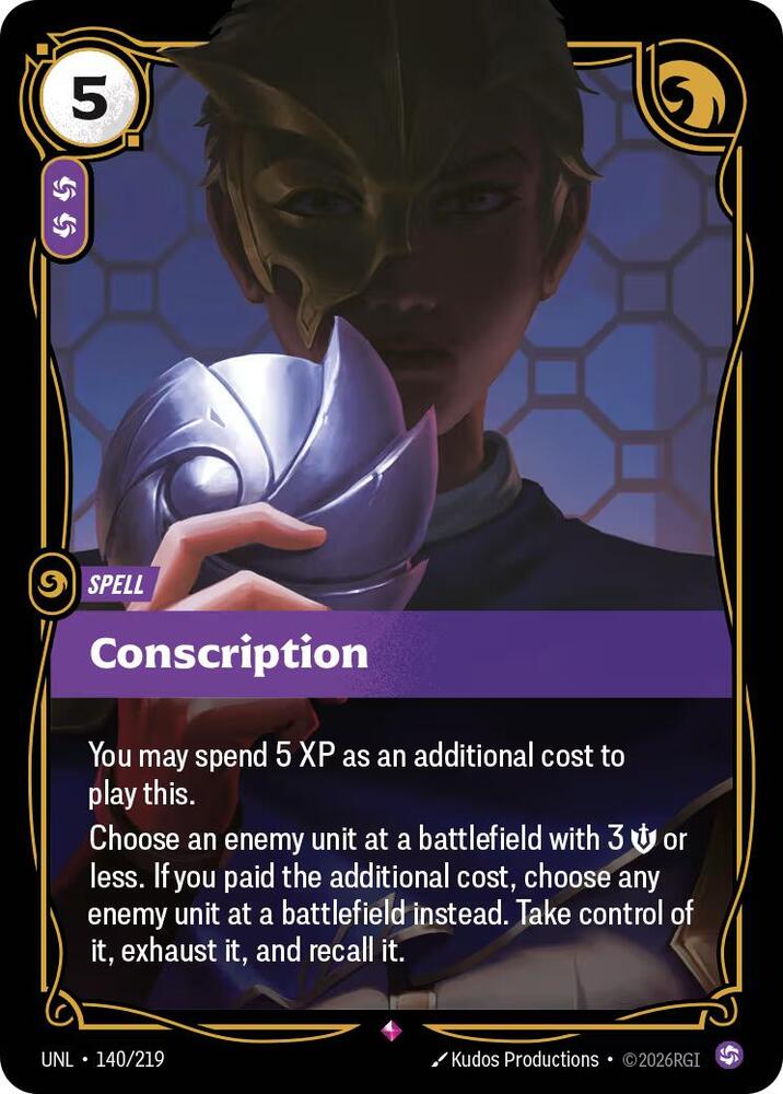 Conscription - 140/219 - Rare
