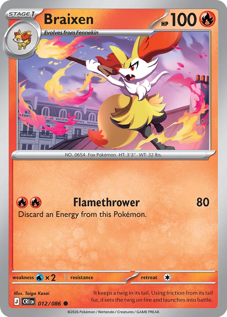 Braixen - 012/086 - Common