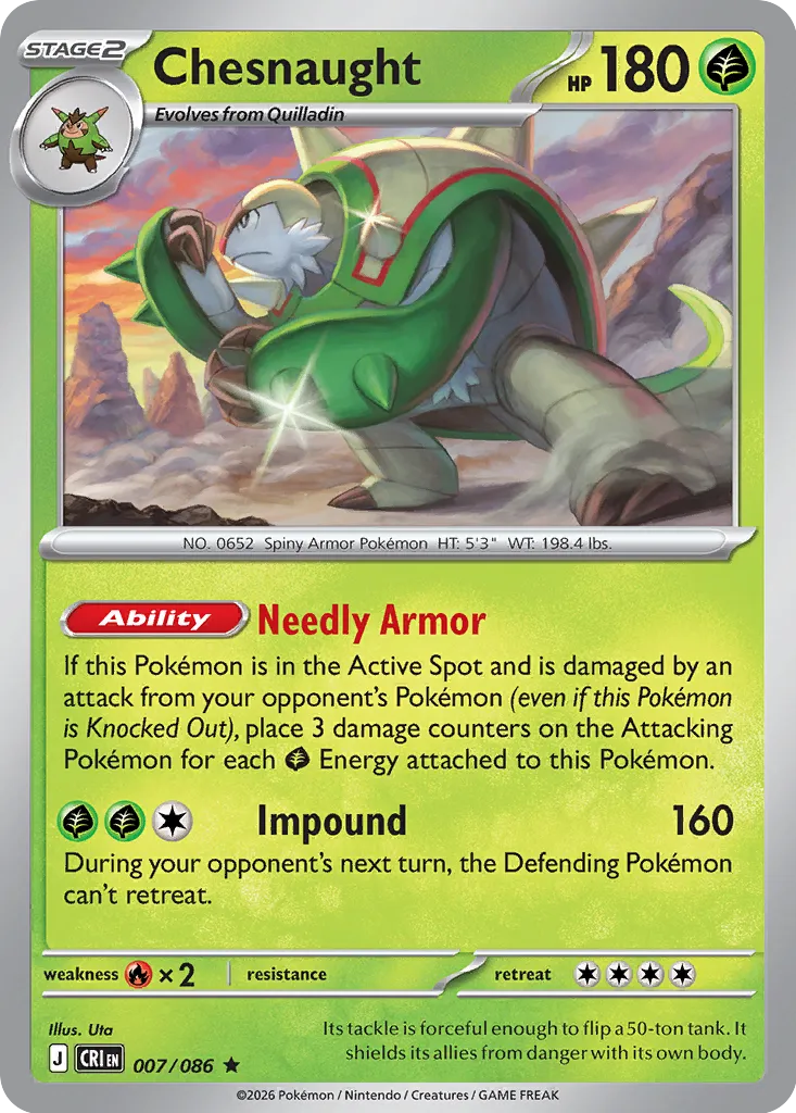 Chesnaught - 007/086 - Rare