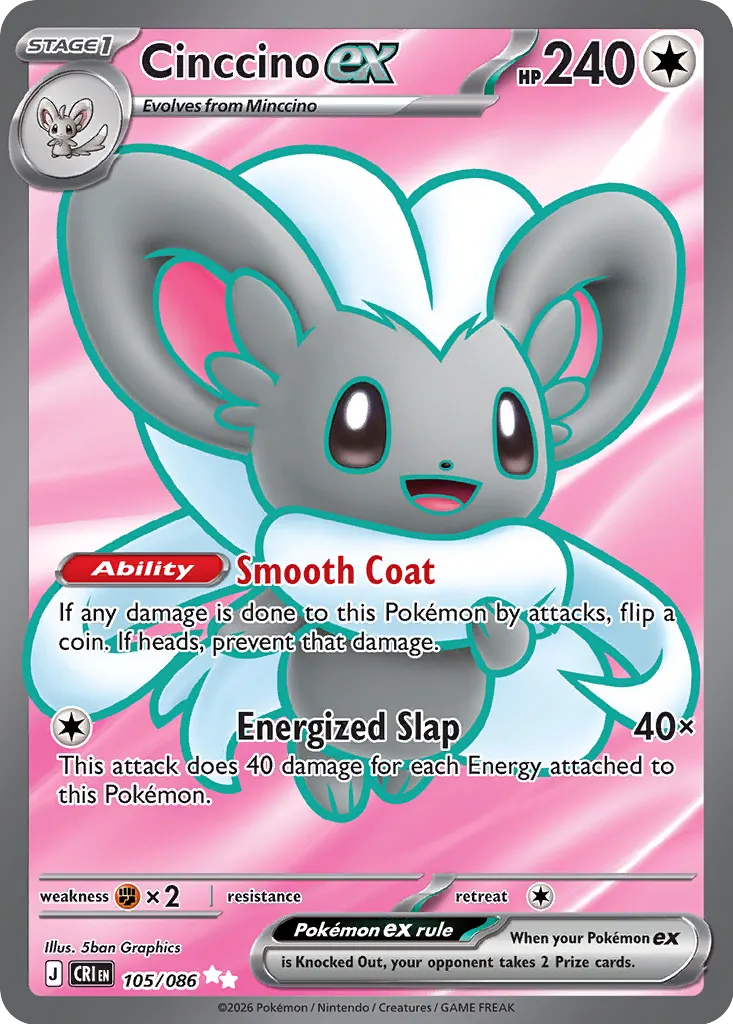 Cinccino ex - 105/086 - Ultra Rare