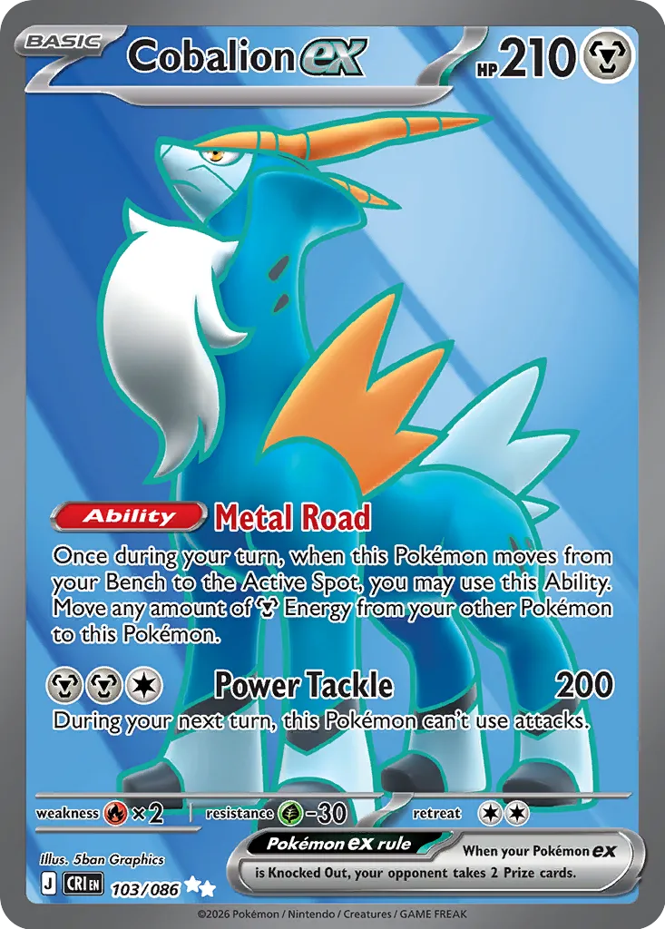 Cobalion ex - 103/086 - Ultra Rare