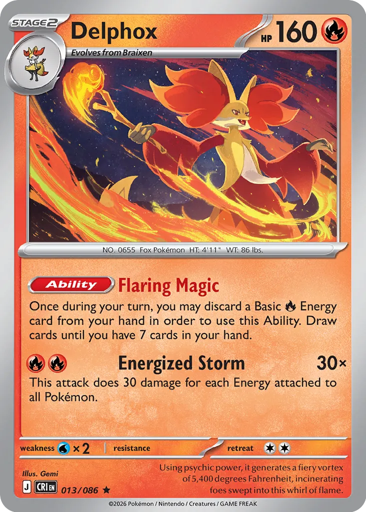 Delphox - 013/086 - Rare