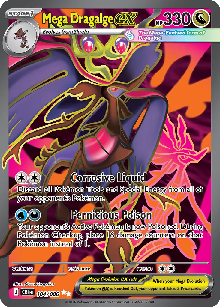 Mega Dragalge ex - 104/086 - Ultra Rare