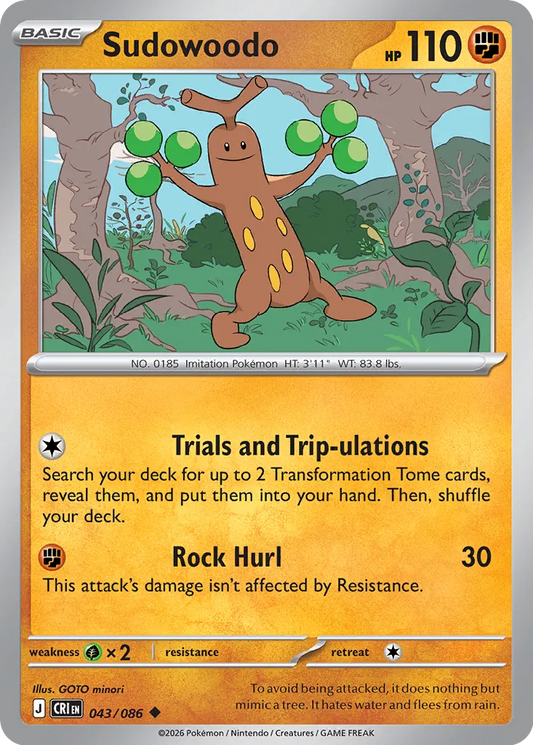 Sudowoodo - 043/086 - Uncommon