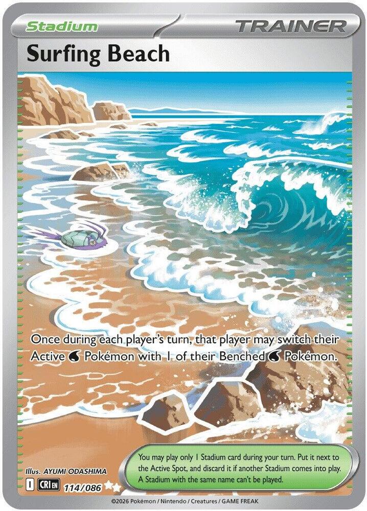 Surfing Beach - 114/086 - Ultra Rare