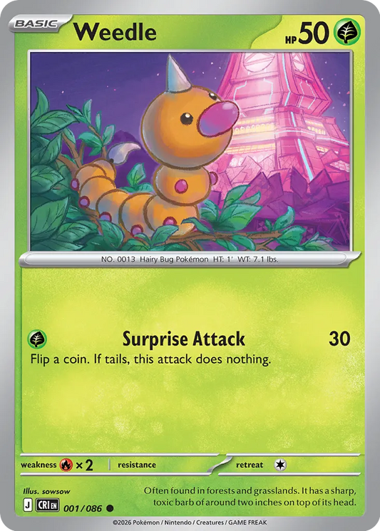Weedle - 001/086 - Common